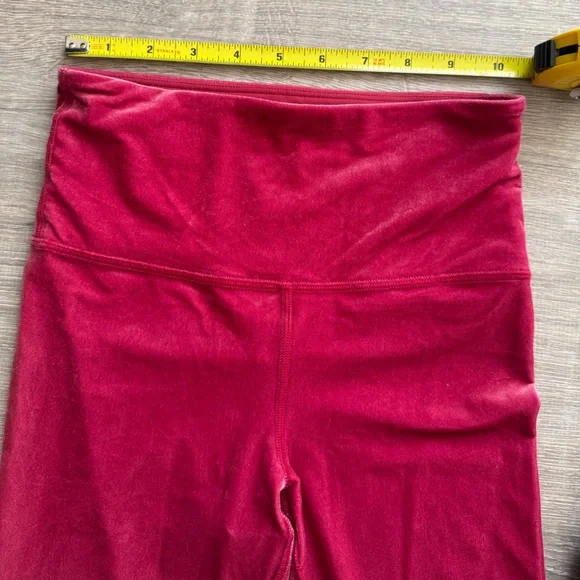 Athleta Women’s XXS Velvet Pinkish Red High-Waisted Leggings - Picture 4 of 7